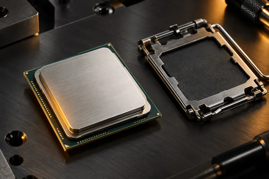 Editorial illustration of a desktop processor