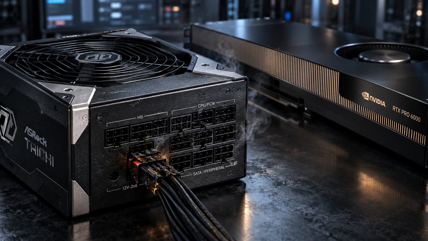 ASRock's TempGuard Couldn't Stop a 16-Pin Meltdown on a $16,000 RTX PRO 6000 Rig